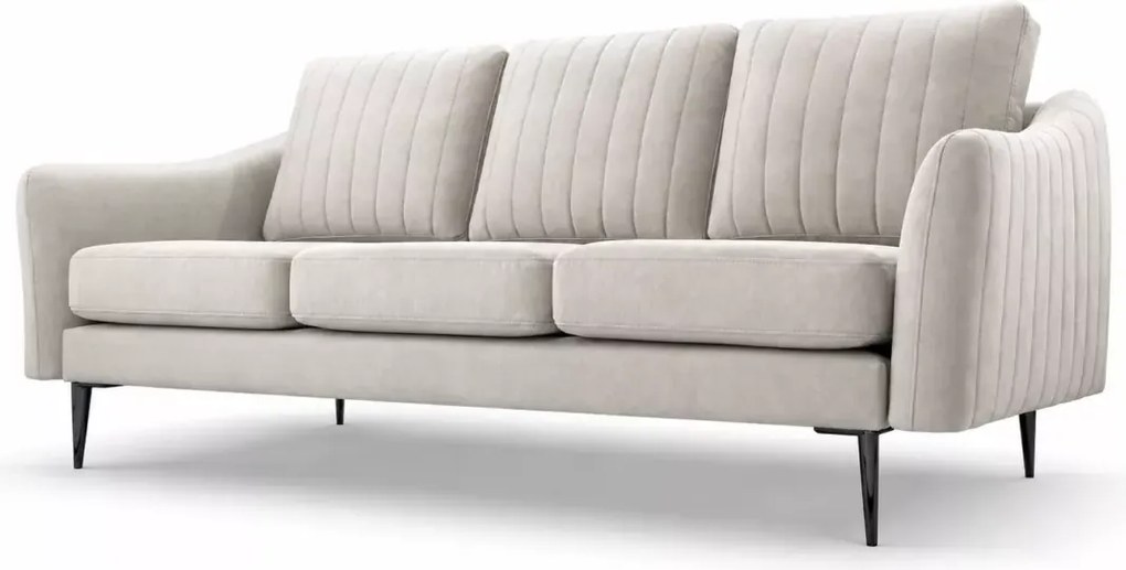 Sofa Valoris 3-osobowa welur – nowoczesna kanapa wolnostojąca do salonu