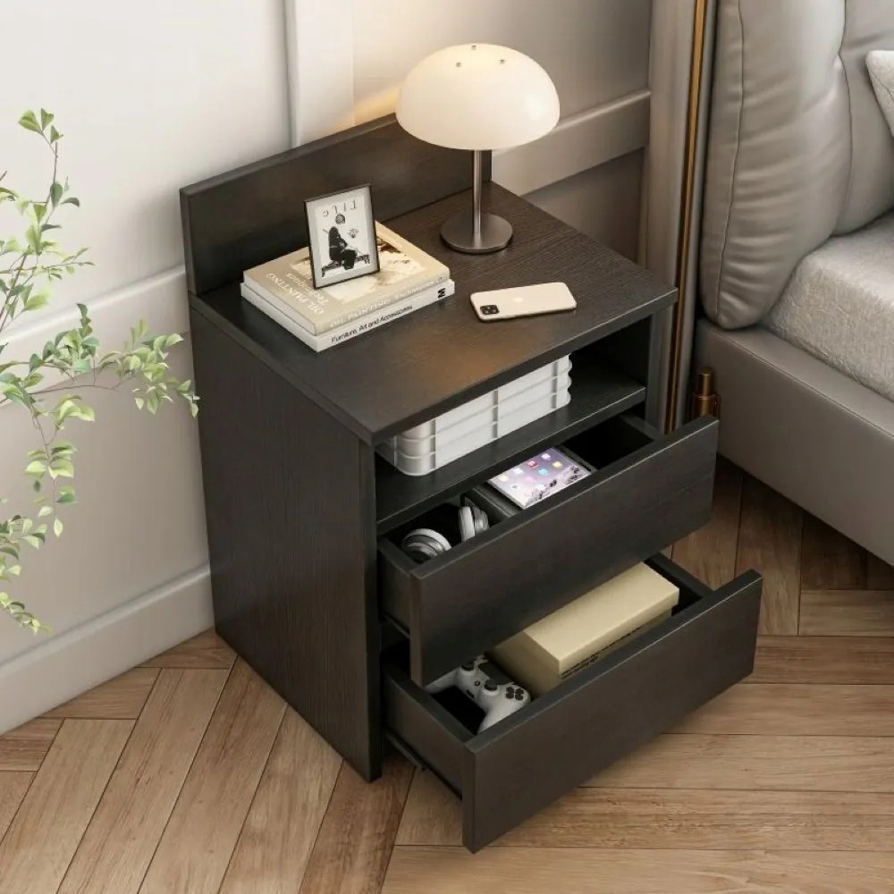 Szafka nocna z 2 szufladami 40 cm – nowoczesny styl loftowy, MDF