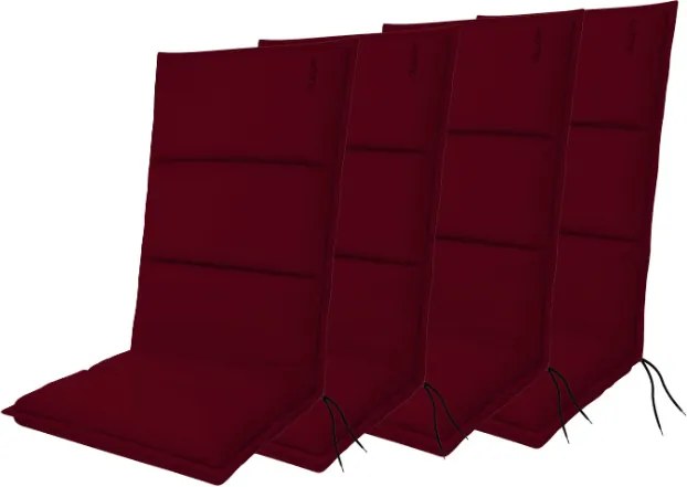 Doppler CITY 4413 - zestaw 4 szt. poduszek na krzesło z wysokim oparciem