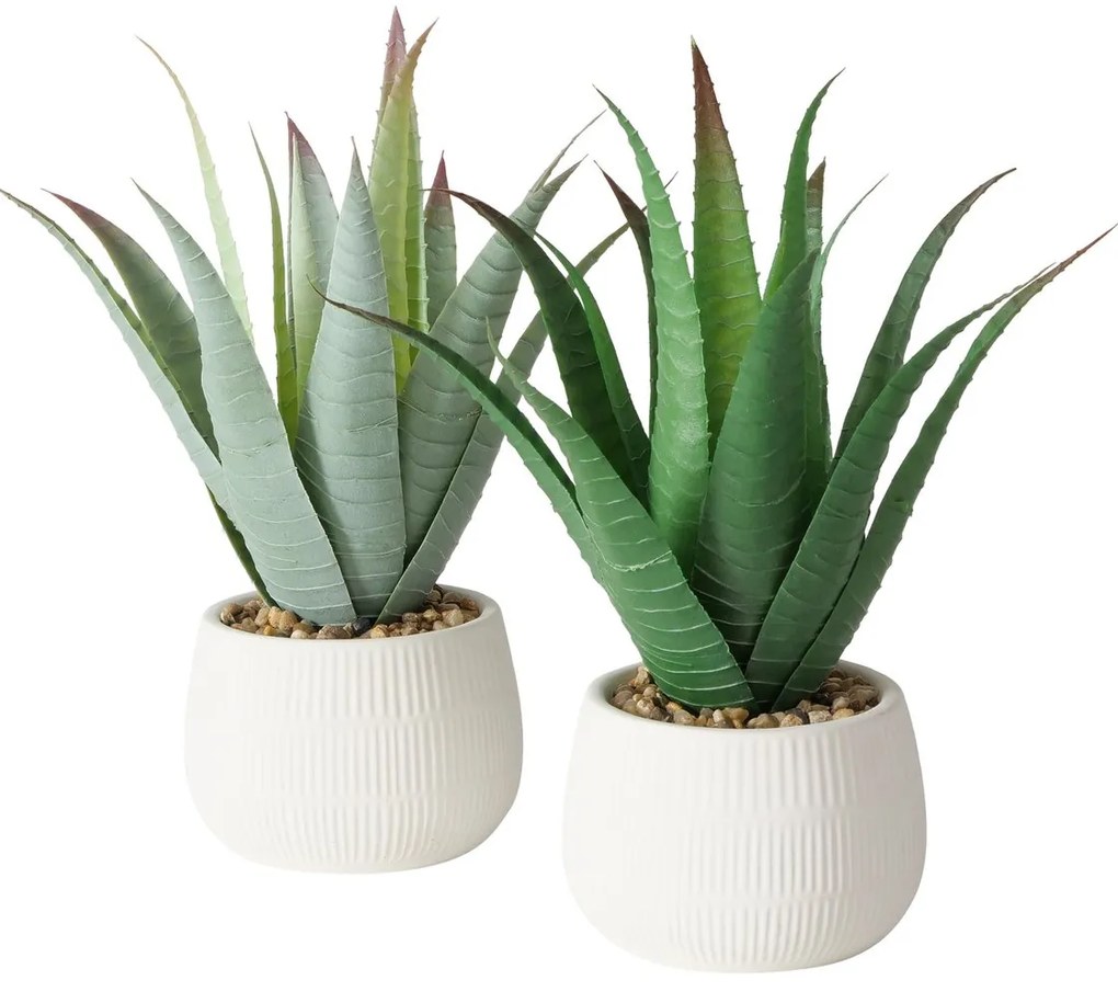 Sztuczna roślina aloes w donicze MONDRAGO, 29 cm