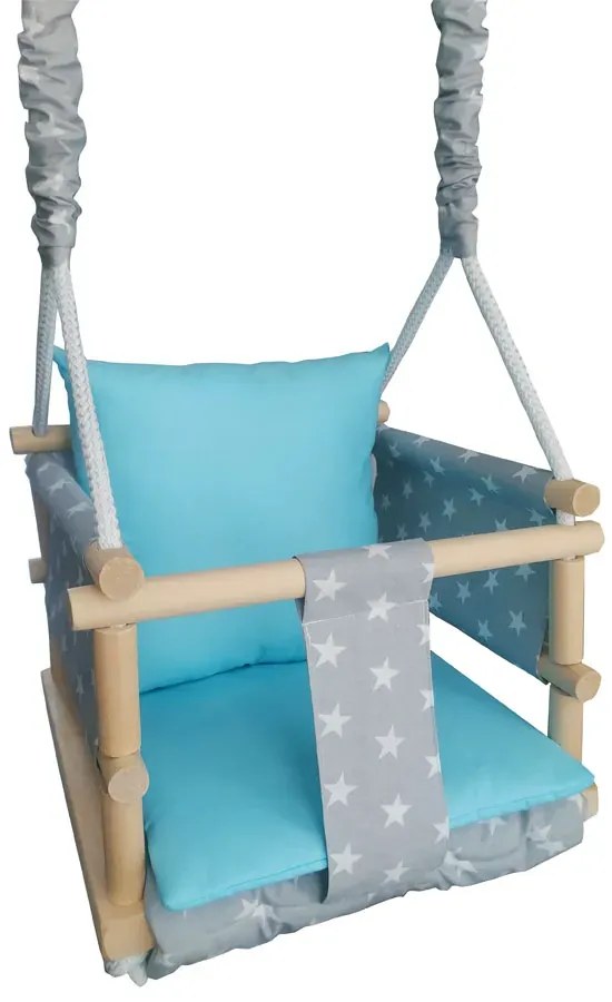 Niebiesko-szara huśtawka rosnąca 3w1 E1-G32