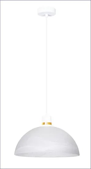 Biała wisząca lampa sufitowa - D2-C57