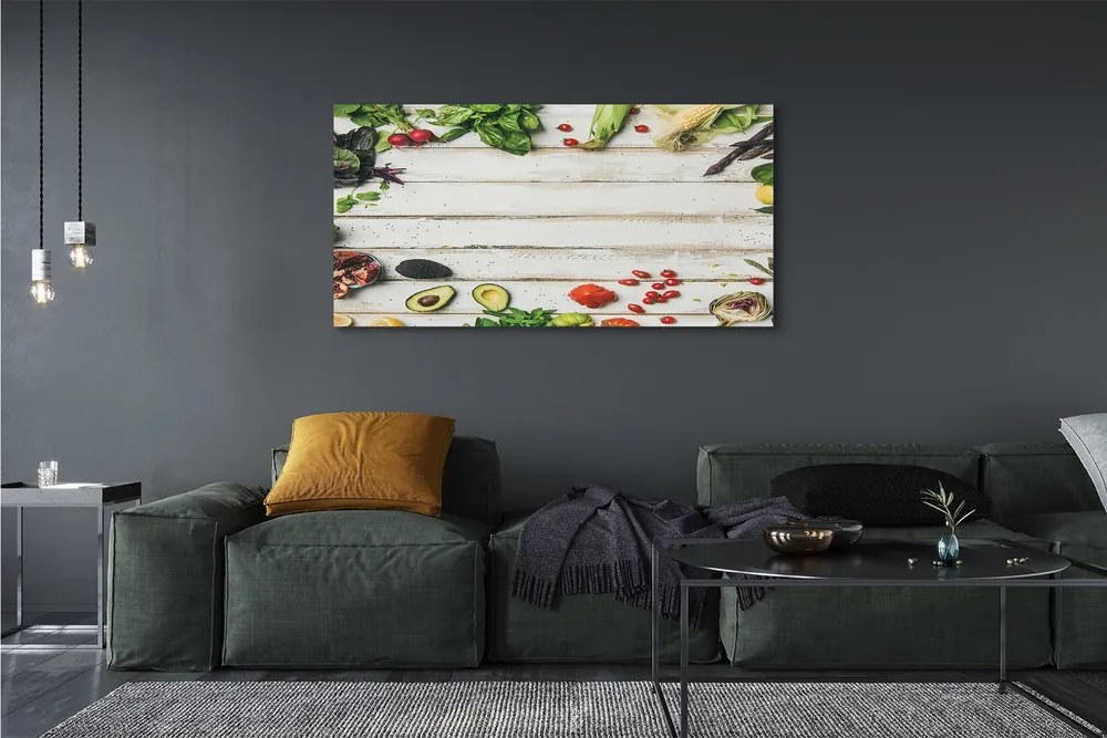 Zdjęcie na płótnie Kompozycja Awokado i Szpinaku