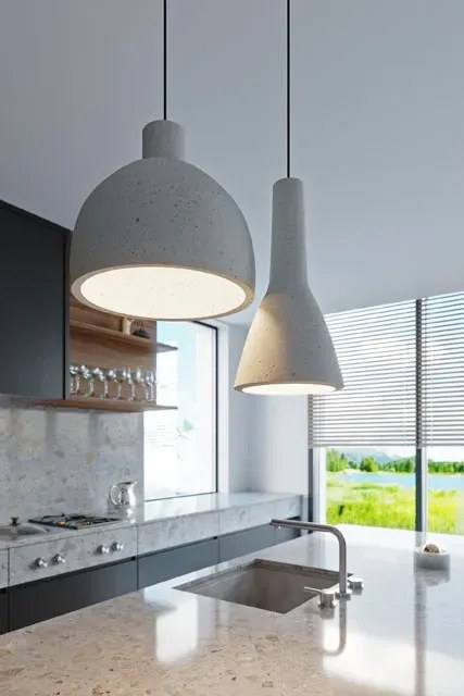 Industrialna lampa wisząca betonowa E832 R5-B51