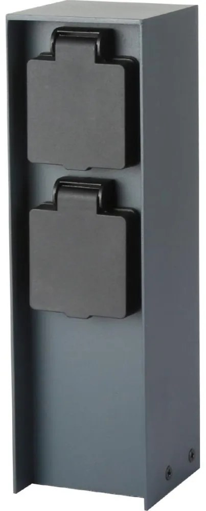 Brilagi - Zewnętrzny słupek zasilający PILLAR 2Z SCHUKO 230V IP44 antracyt