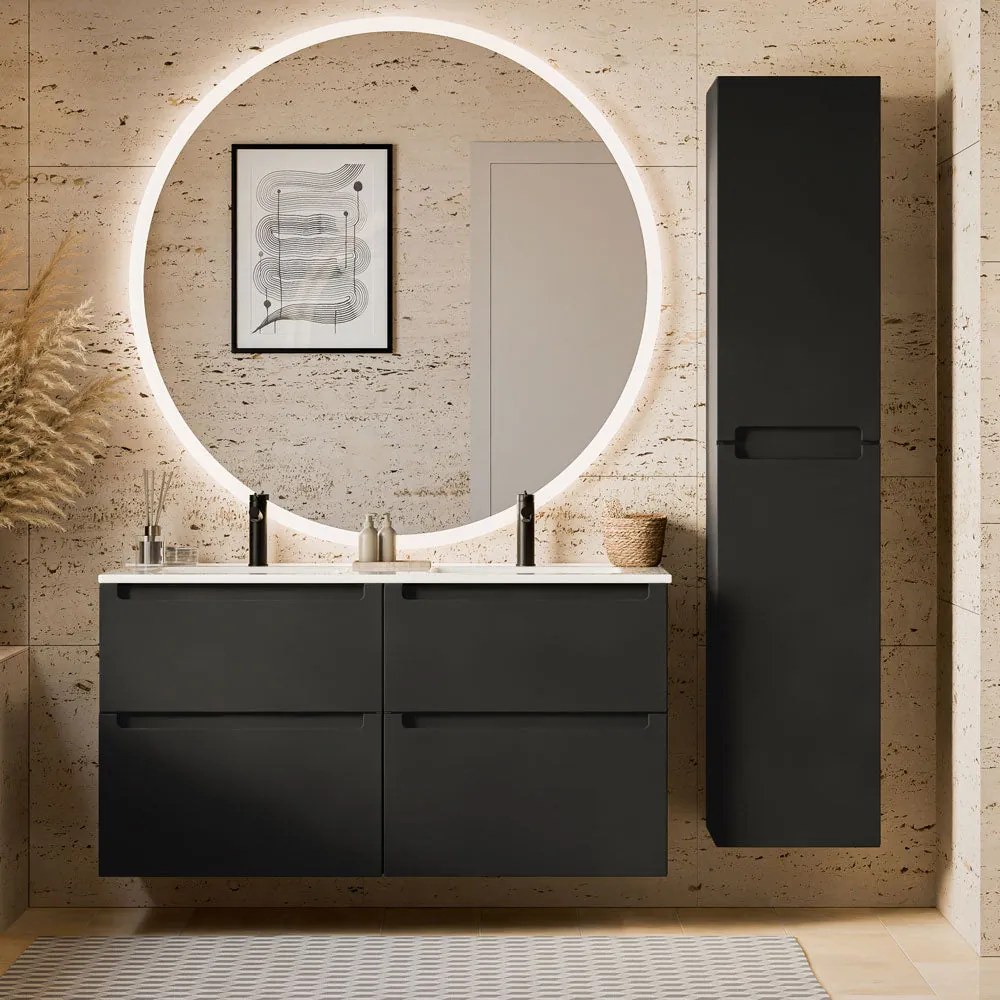 Zestaw mebli łazienkowych VIREO 120 cm z podwójną umywalką