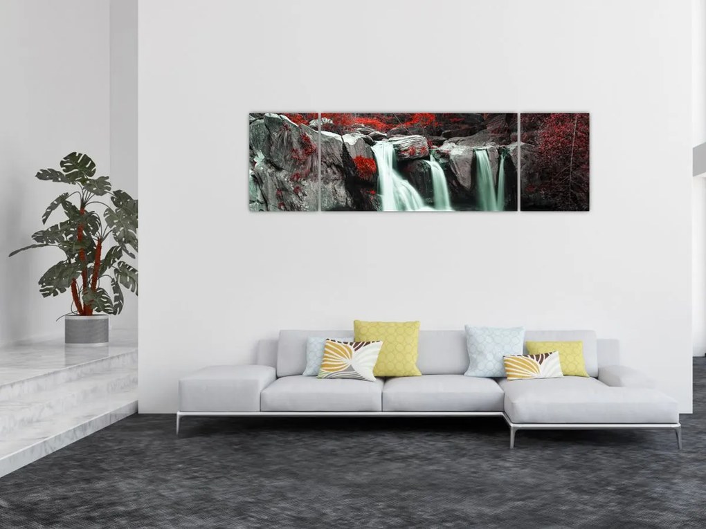 Obraz - Wodospady (170x50 cm)