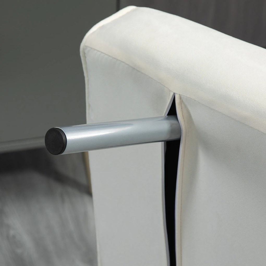 HOMCOM Fotel relaksacyjny z funkcją leżanki i łóżka gościnnego kremowy 65x69x80 cm | Aosom PL