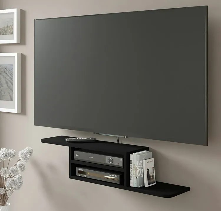 Czarna Wisząca Półka Pod Tv P6-H51