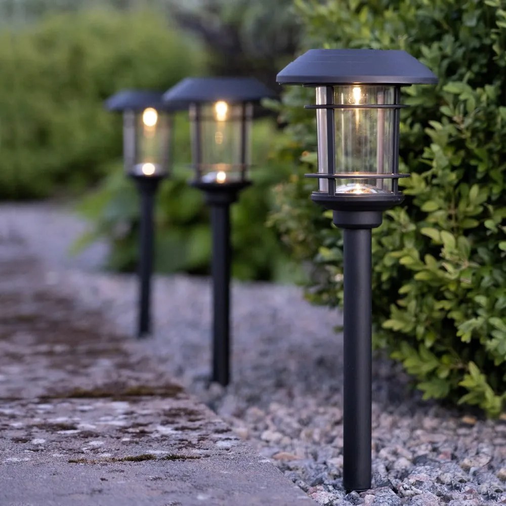 Zestaw 3 ogrodowych lamp solarnych LED Star Trading Fride, wys. 34 cm
