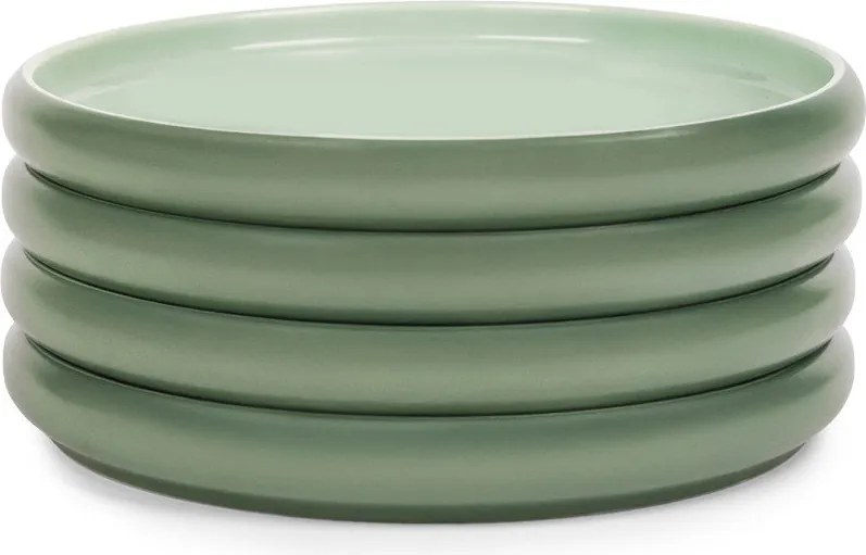 Zielone kamionkowe talerze zestaw 4 szt. ø 22 cm Aura Rondo – Bonami Selection