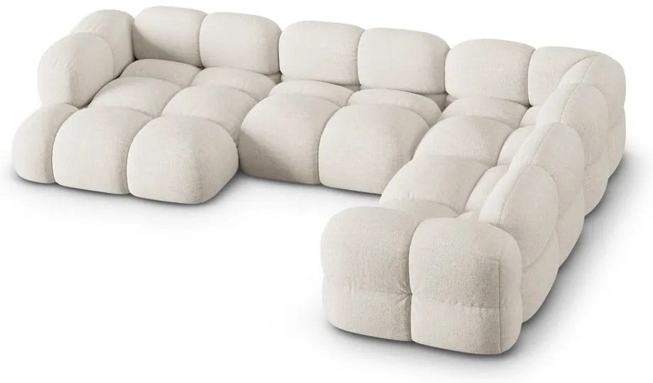 Beżowy narożnik (prawostronny/w kształcie litery U) Loretto – Cosmopolitan Design