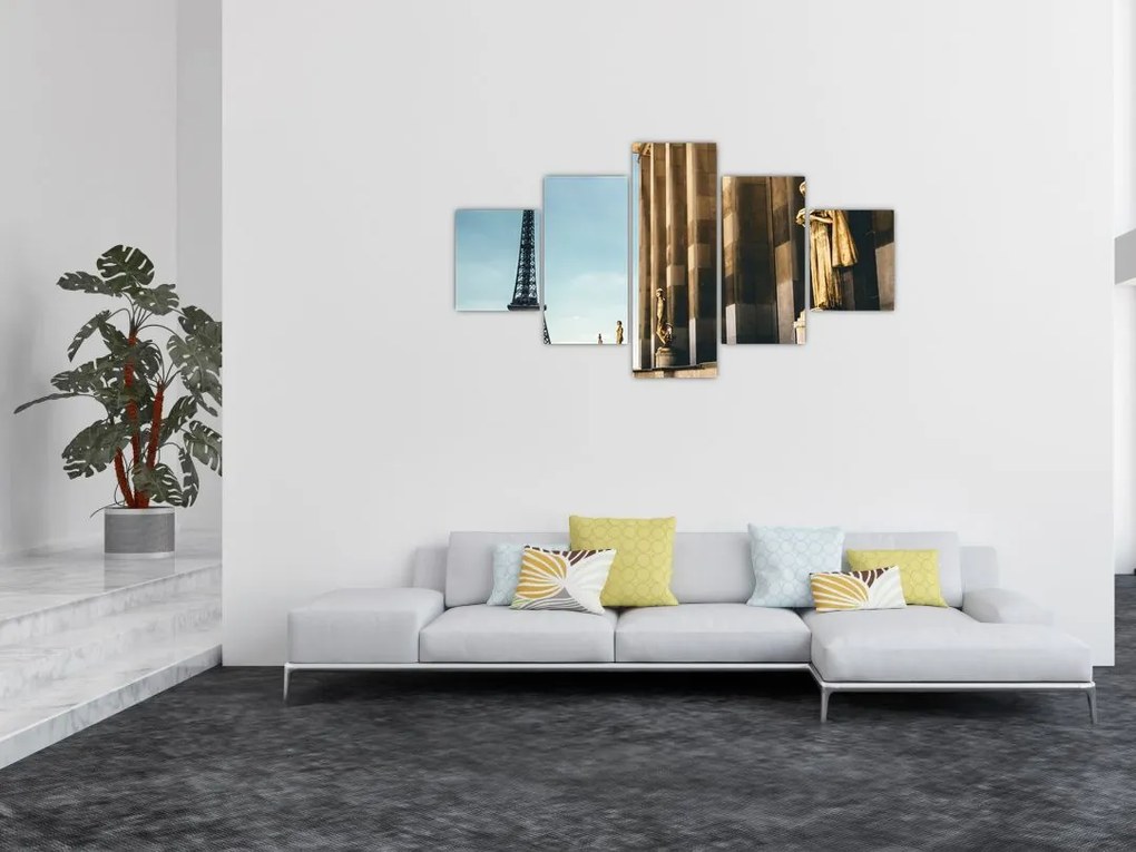 Obraz z placu Trocadero, Paryż (125x70 cm)