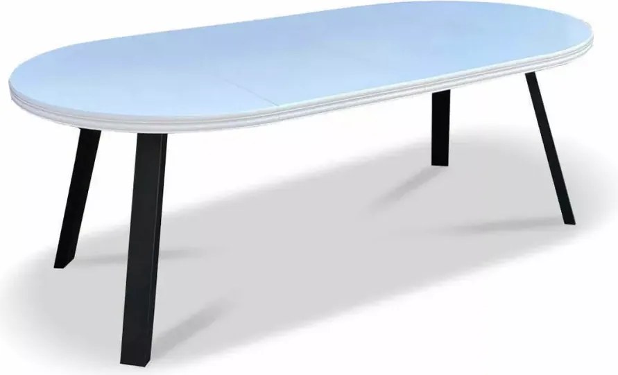 Stół Pari rozkładany okrągły 110-210 cm z metalowymi nogami i laminowanym blatem w wielu kolorach do salonu