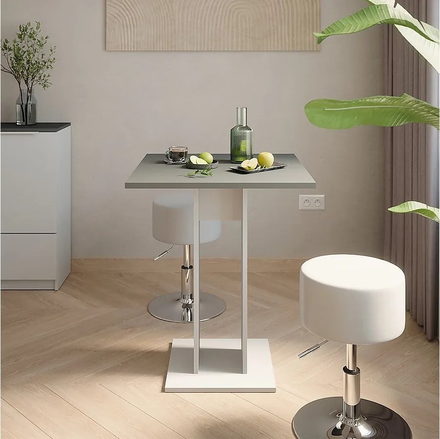 Stół jadalny biały/antracyt 65x65x78 repose