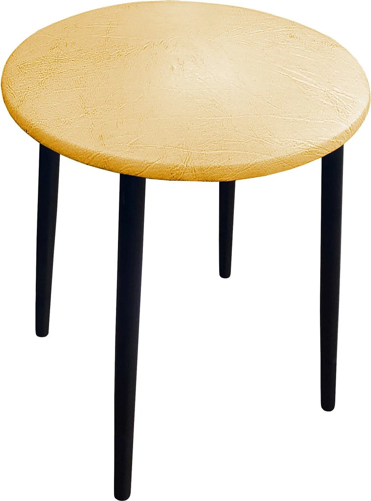 Taboret TRIX stelaż metalowy STOŁEK LOFT : Kolor nogi - Czarna stożek, Kolor tkaniny - SKAJ - AL10, Typ tkaniny - Skaj