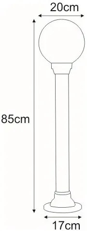 Lampa ogrodowa stojąca słupek S514-Paxa - pryzmat