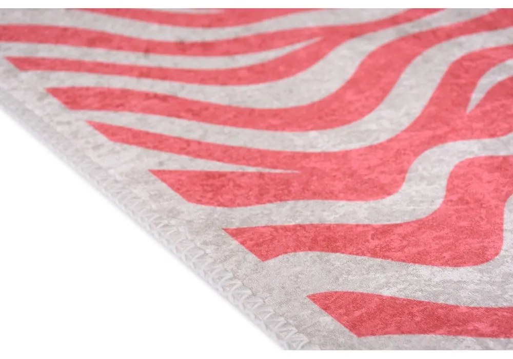 Różowy dywan odpowiedni do prania 80x150 cm Red Zebra – Vitaus