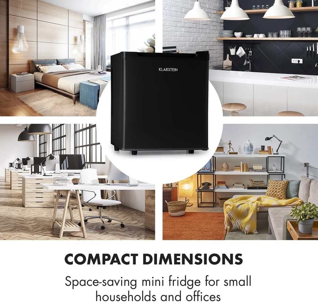 Klarstein Silent Cool 48cm 30L Mini Lodówka na Napoje Czarny