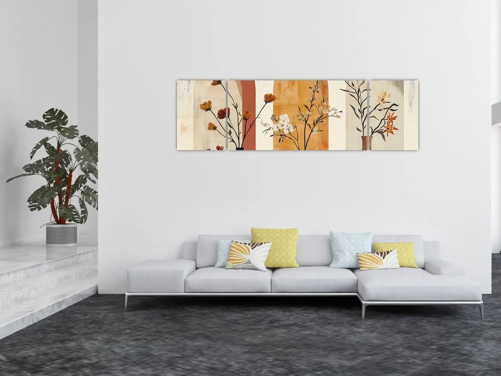 Obraz - Wazony w łukach (170x50 cm)