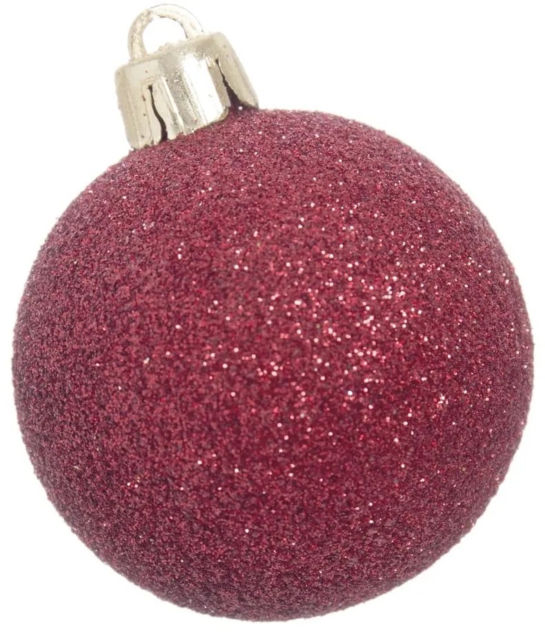 Czerwone bombki zestaw 12 szt. – Casa Selección, ⌀ 4 cm