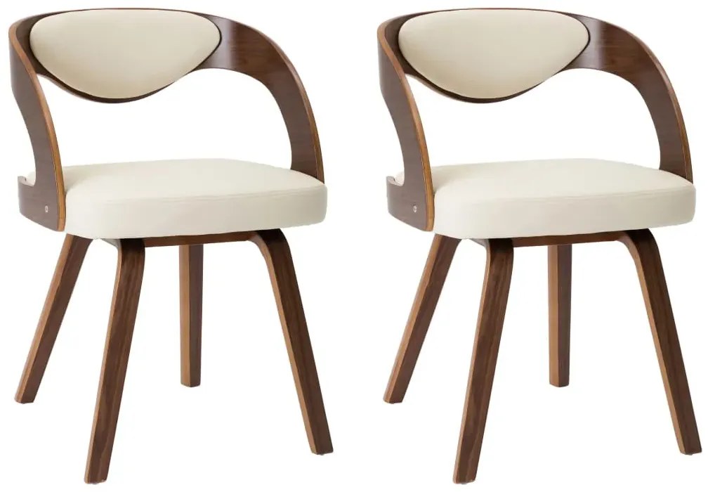 Nowoczesny kremowy komplet krzeseł R8-W70