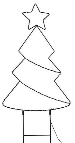 Solight 1V290 - LED zewnętrzna dekoracja świąteczna 85xLED/3xAA IP44, ciepłe światło, choinka