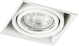 Zestaw 6 wpuszczanych reflektorów biały GU10 pochylne bez obramowania - Oneon