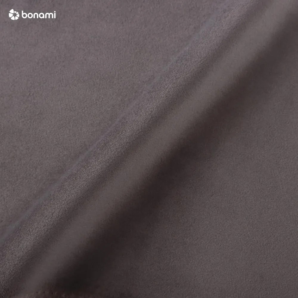 Ciemnoszary aksamitny rozkładany narożnik Milo Casa Santo, lewostronny