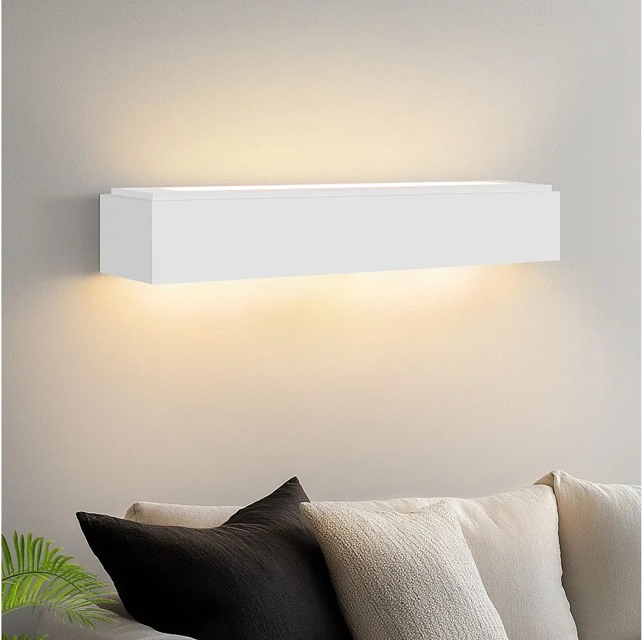 NETTLIFE Nowoczesna lampa ścienna G9 White Plaster do korytarza, schodów, w górę i w dół