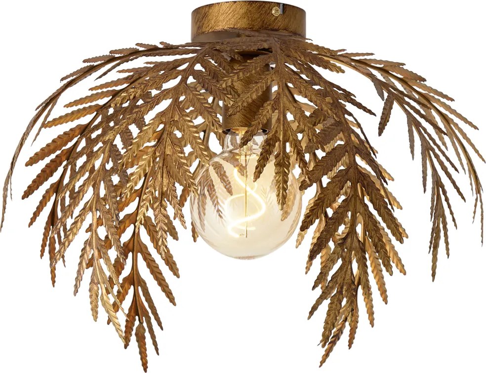 Lampa sufitowa w stylu vintage złota okrągła 45 cm - Botanica
