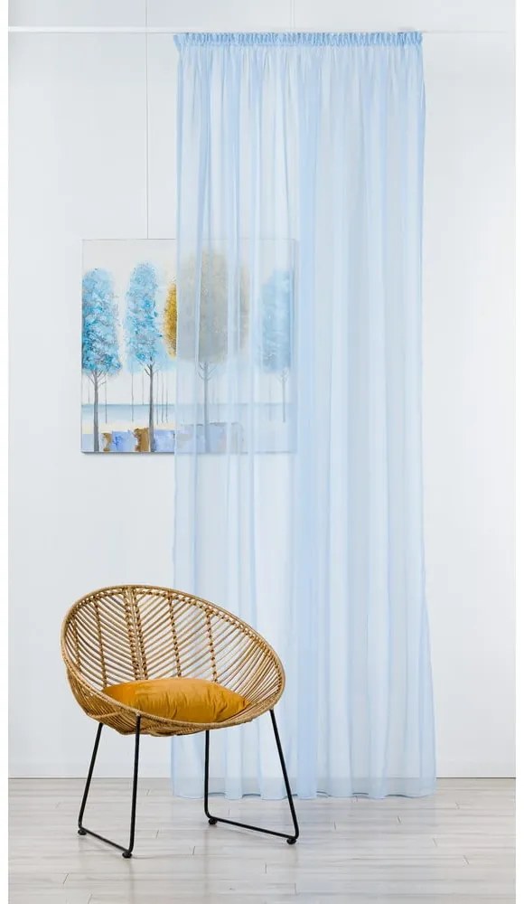 Niebieska firanka 140x245 cm Voile – Mendola Fabrics