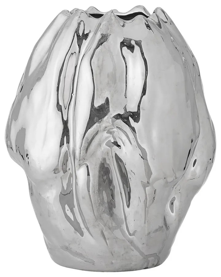 Kamionkowy wazon w kolorze srebra (wysokość 29 cm) Bobby – Bloomingville