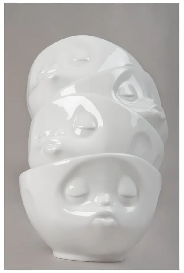 Komplet 2 białych porcelanowych zakochanych miseczek 58products, 200 ml