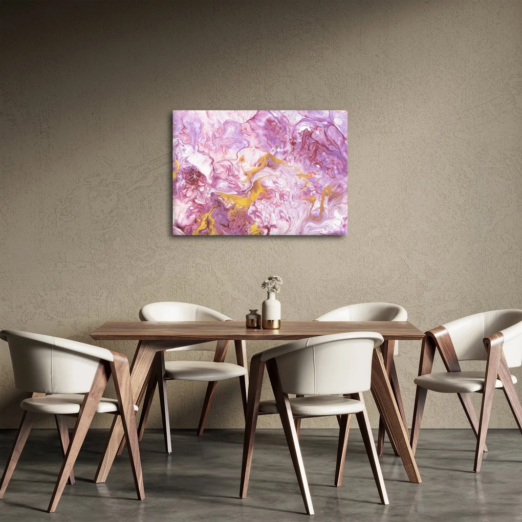 Obraz - Różwa abstrakcja (70x50 cm)