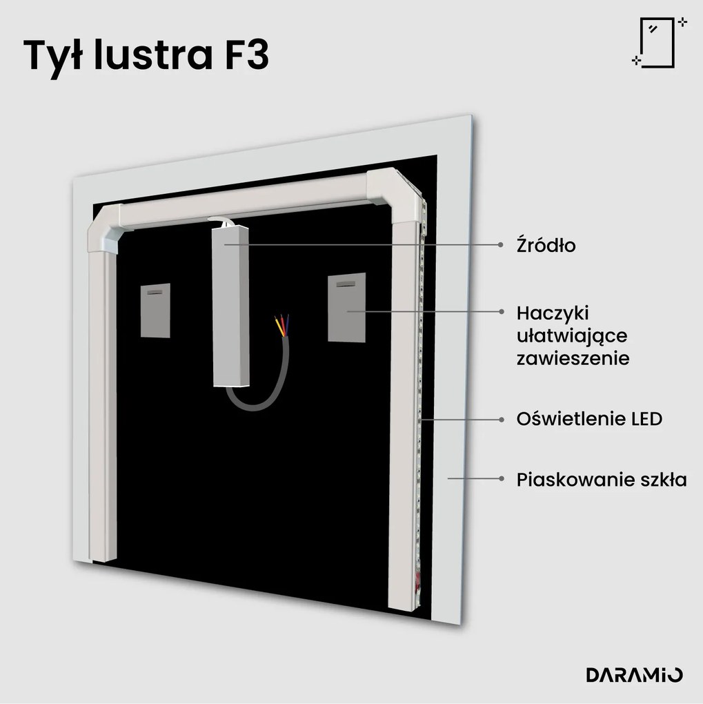 Lustro łazienkowe z oświetleniem LED F3