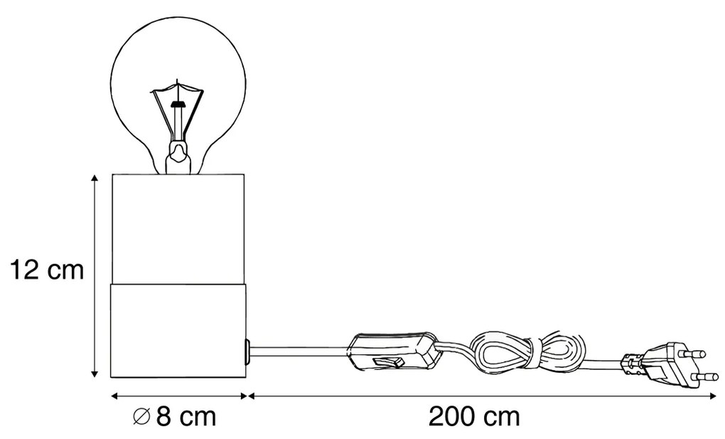 Nowoczesna lampa stołowa czarny marmur - Marissa