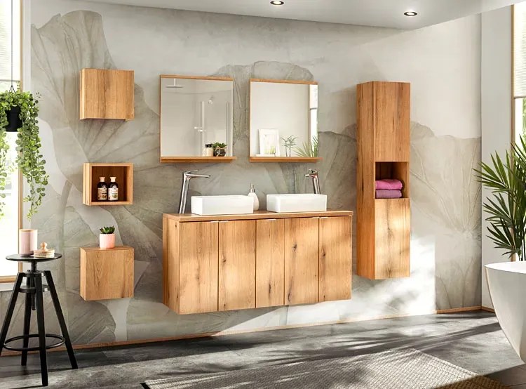 Szafka pod umywalkę z szufladami w kolorze dąb Z4-P96