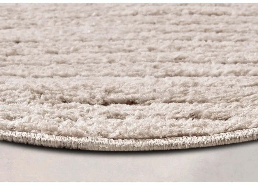 Beżowy okrągły dywan ø 200 cm Panglao New York Taupe – Elle Decoration