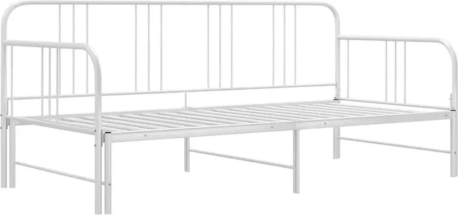 Białe Metalowe Łózko Rozkładane 90X200 Cm L6-G84