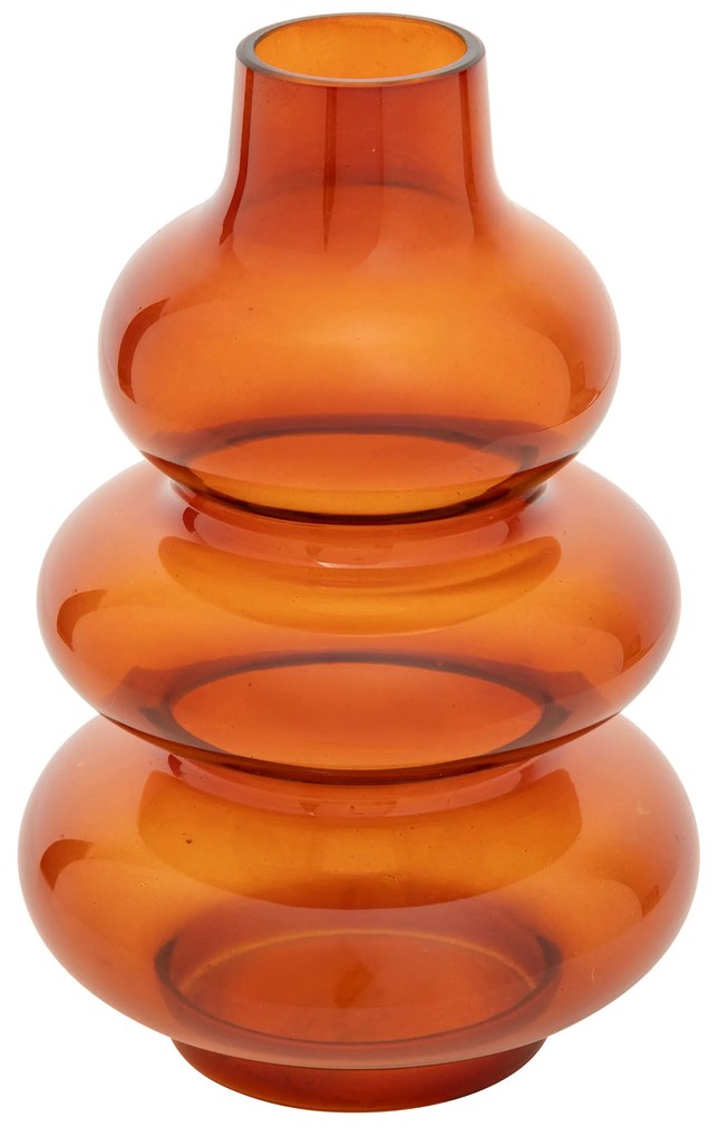 Szklany wazon bursztynowy CLOTHILDE, wys. 22 cm