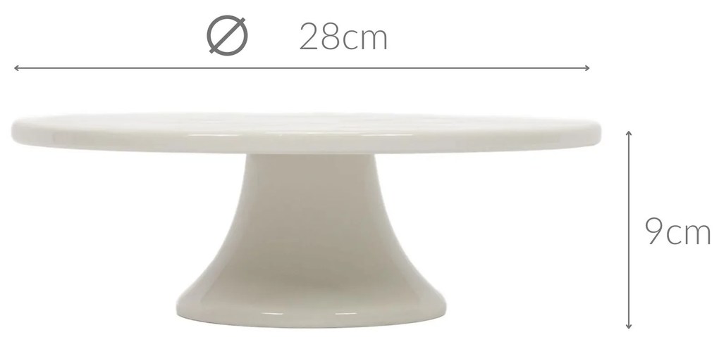 Ceramiczna patera na ciasto NORA, Ø 28 cm