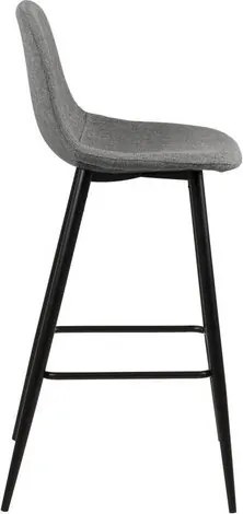 Stołek barowy na metalowych nogach Wilma light grey