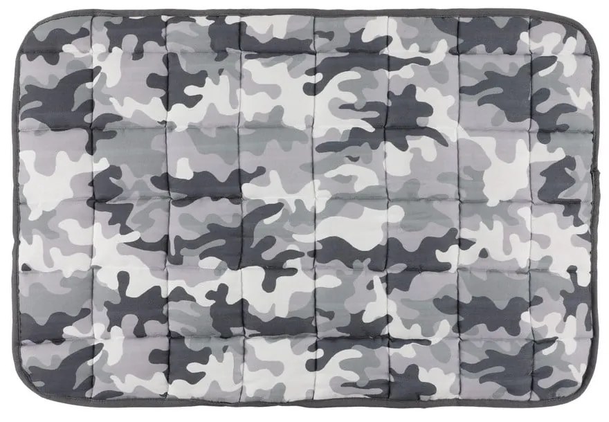 Szare legowisko dla psa Petpetite Kamuflaj, 90 x 60 cm