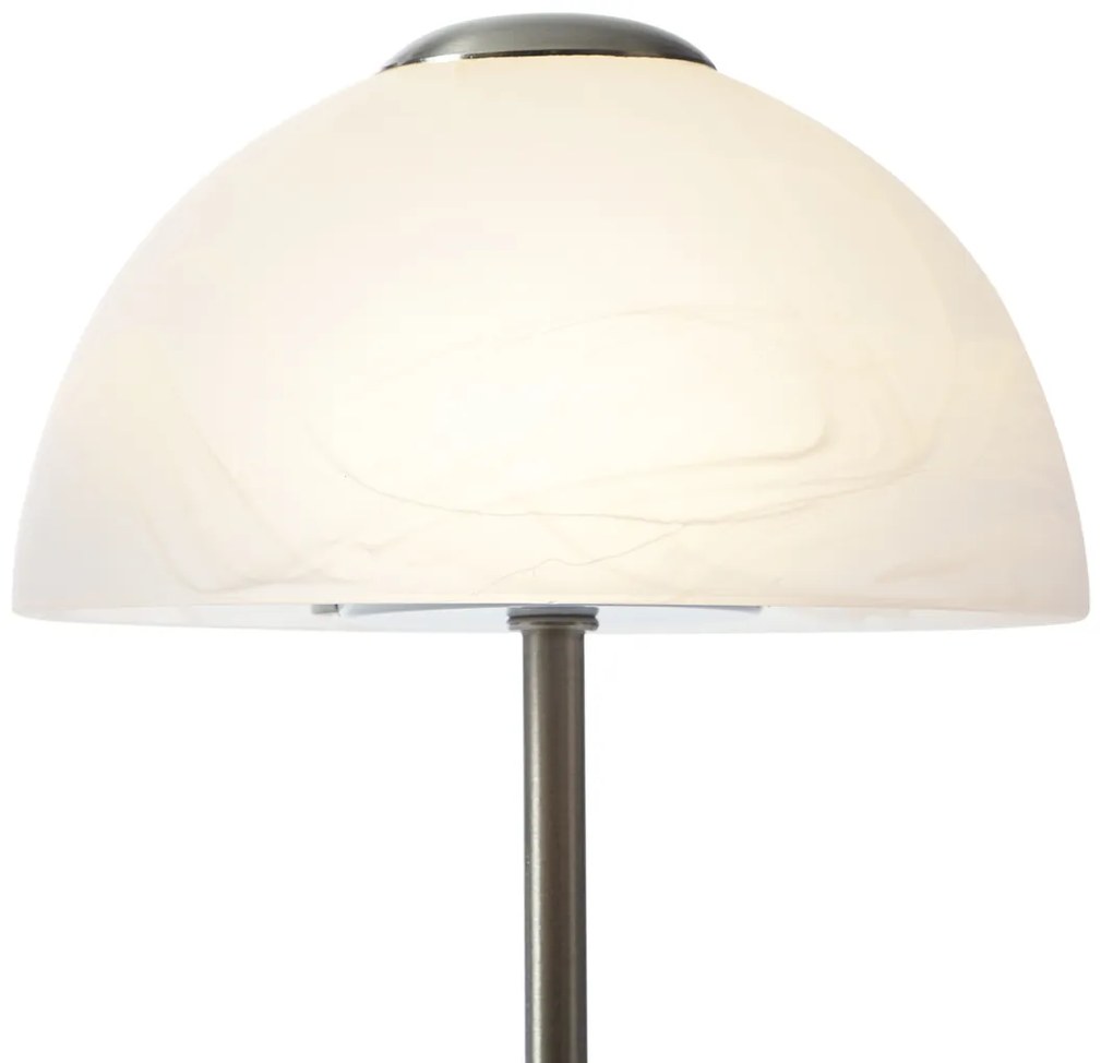 Designerska lampa stołowa stalowa ze szkłem opalowym z możliwością ściemniania LED - JoyaDesignerski Oswietlenie wewnetrzne