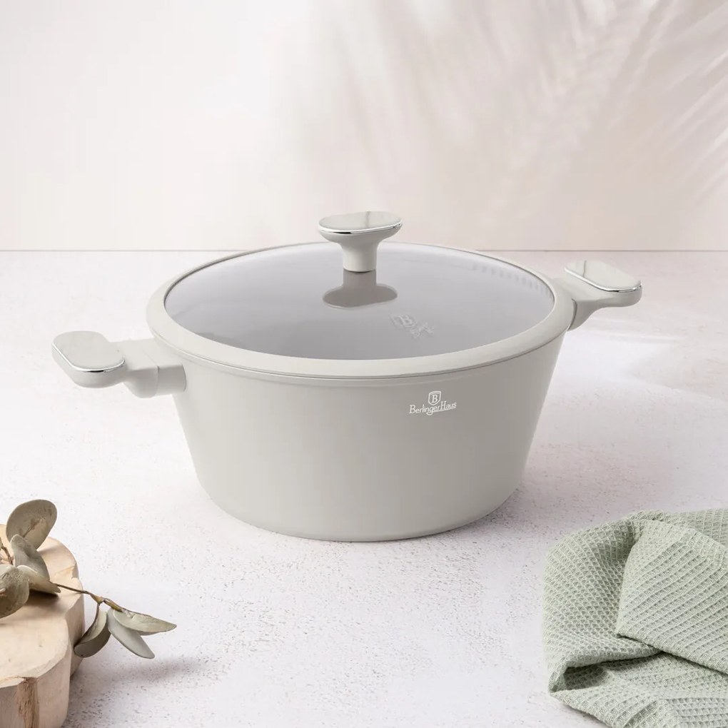 BerlingerHaus Zestaw naczyń z powłoką tytanową Sahara Marble, 15 szt.