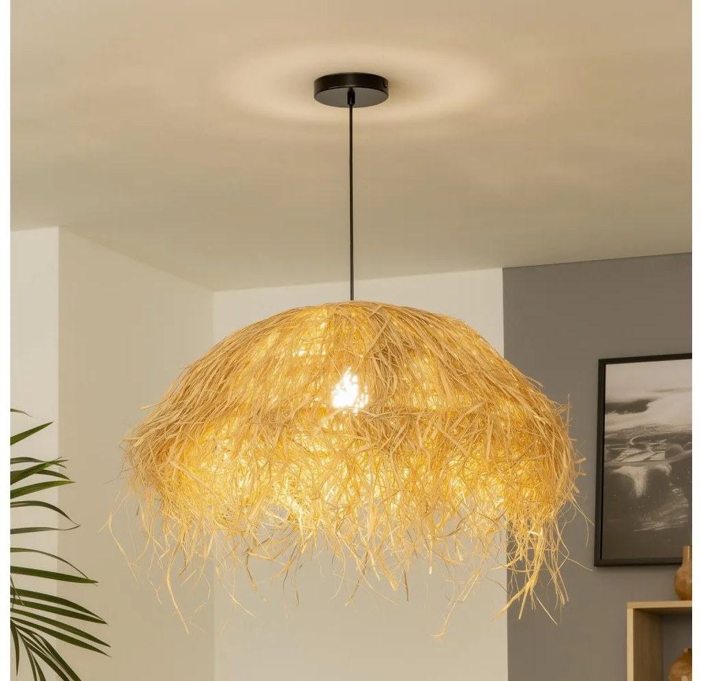 Brilagi - LED lampa wisząca na lince CERIA BOHO 1xE27/40W/230V, śr. 60 cm, rafia
