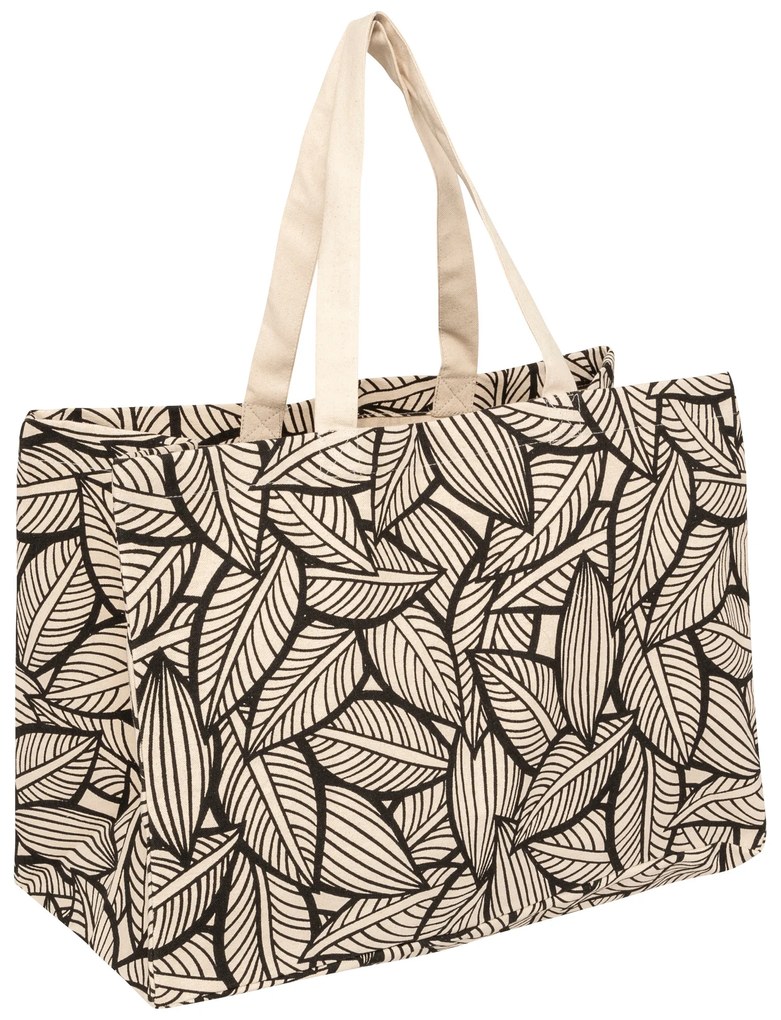 Torba shopper, bawełniana z nadrukiem, 50 x 24 x 35 cm