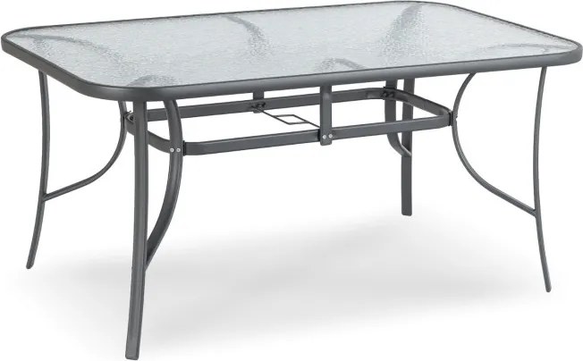 Zestaw Mebli Ogrodowych LIBERTY Szary 6 Krzeseł Stół Tarasowy Nowoczesny