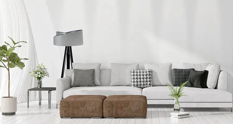 Szaro-czarna lampa stojąca trójnóg - 15X S024 L4-L22